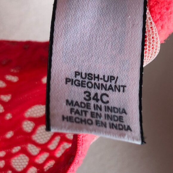 Victoria's Secret Padded Push Up Lace Demi Bra 34C - NEW - Picture 7 of 8